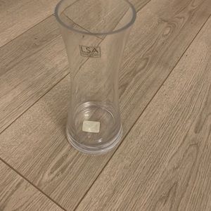 LSA International Handcrafted & Mouthblown Clear Glass Vase Made in Poland